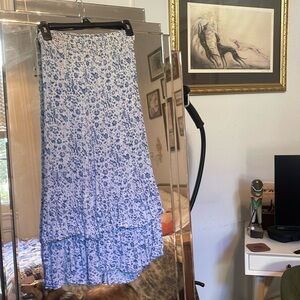UO Cottage Core Print MidLength Skirt